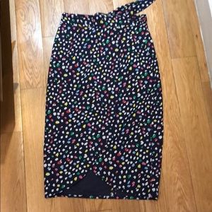Mid length cotton wrap skirt!